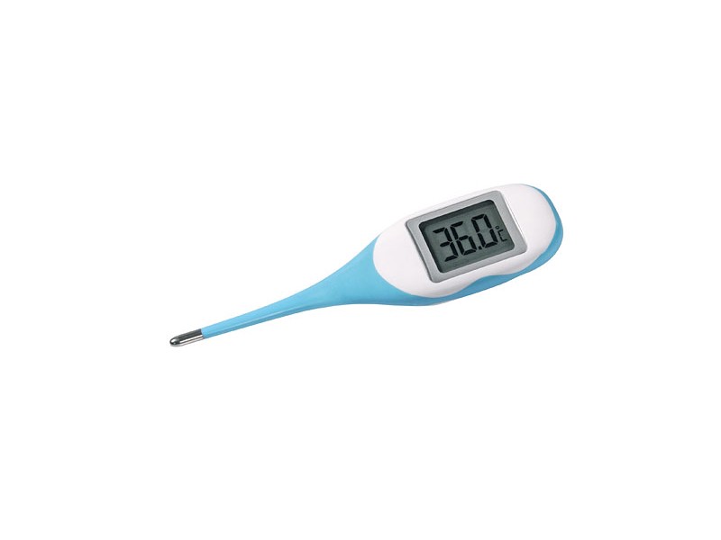 Puno skrå angre Digitalt Thermometer m/flexibel spids Lyseblå