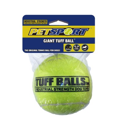 Tuff Ball Gigant Med Piv Gul Ø 10 cm.