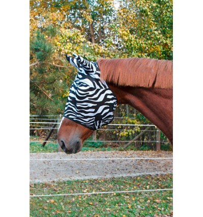 Fluemaske Zebra Hvid/Sort Pony