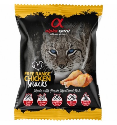 Alpha Spirit Cat free range Chicken Snack 50 gr.