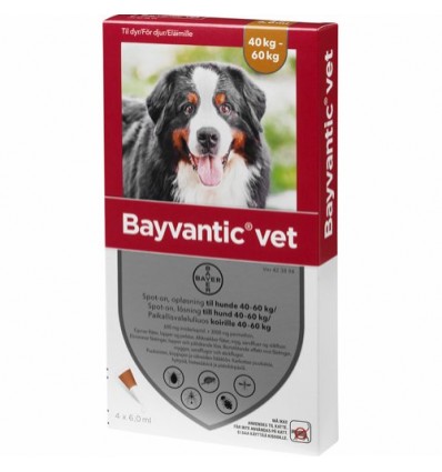 Bayvantic Vet. hund 40-60 kg, 4x6,0ml