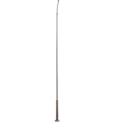 Dressurpisk Brun med læder håndtag 110 cm.