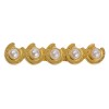 CATAGO Plastronnål- Hestesko med perler Guld