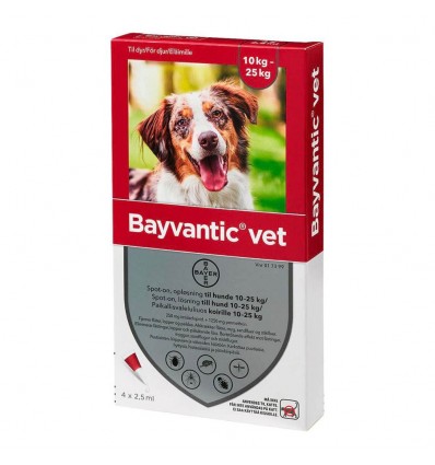Bayvantic Vet. Hund 10-25 kg 4x2,5 ml.