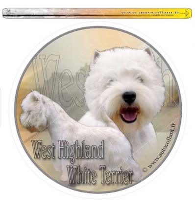Dekal Rund West Highland White Terrier