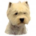 Dekal West Highland White Terrier Stor ca. 17 cm.