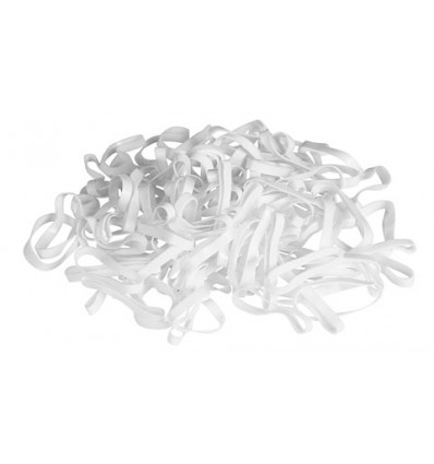 Silikone elastikker pose med 500 stk. Hvid