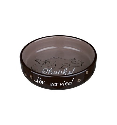 Keramikskål "Thanks For Service" 0,3 L. Ass. Farver