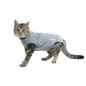 BUSTER Body Suit EasyGo til katte grå/sort 43,5 cm S