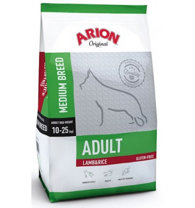Arion Original Adult Lam & Ris Medium Breed 12 kg.